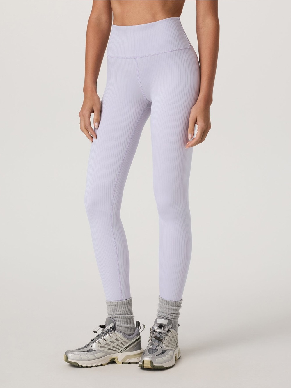 Vuori Rib Inversion Legging - Lavender Ice - XS